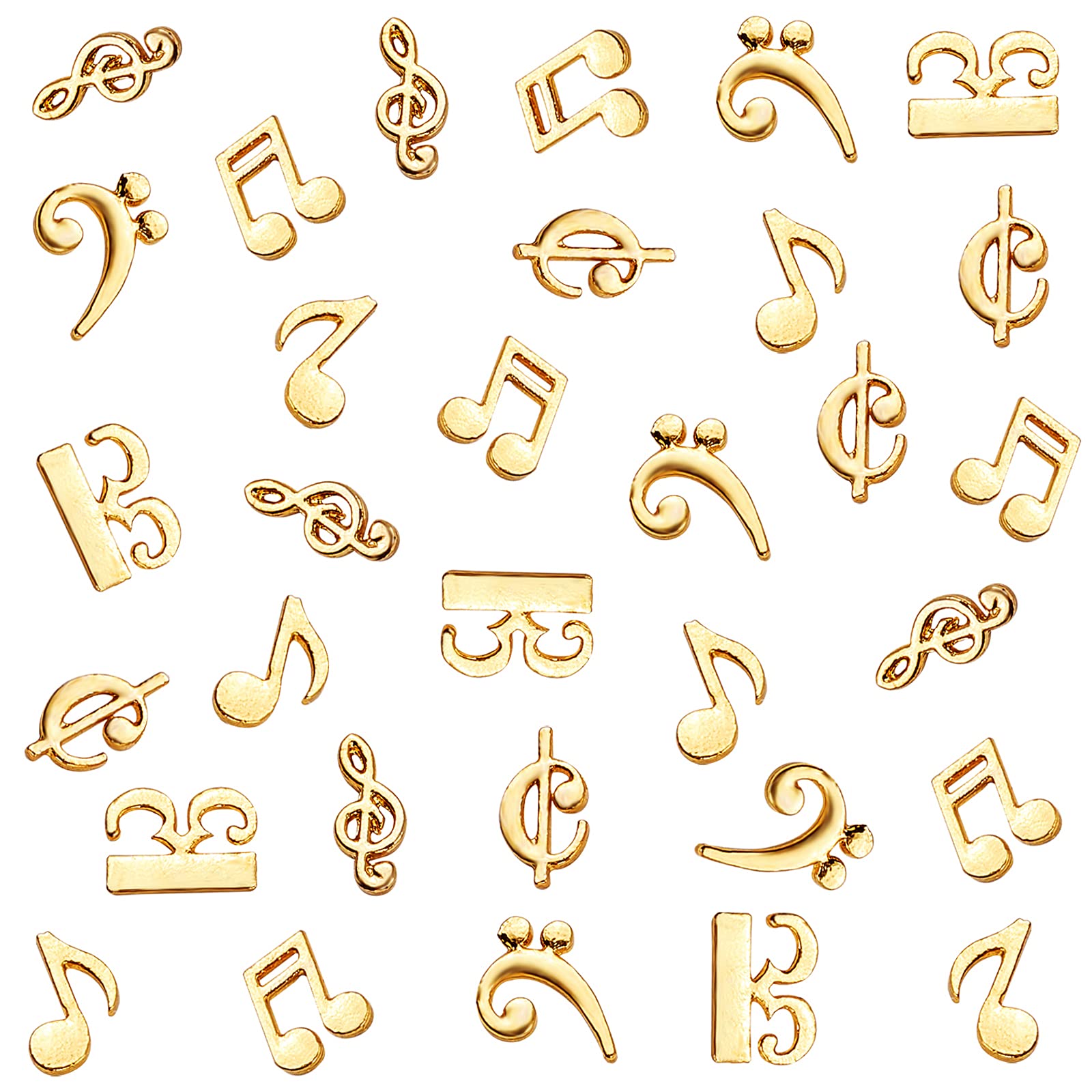 Amazon Co Jp Olycraft 90個 レジン封入用 パーツ 音符 メタルパーツ 合金 デコパーツ チャームパーツ ジュエリー用 Uvレジン 封入 材料 ハンドメイド アクセサリーパーツ Diy手作り 金色 ホーム キッチン