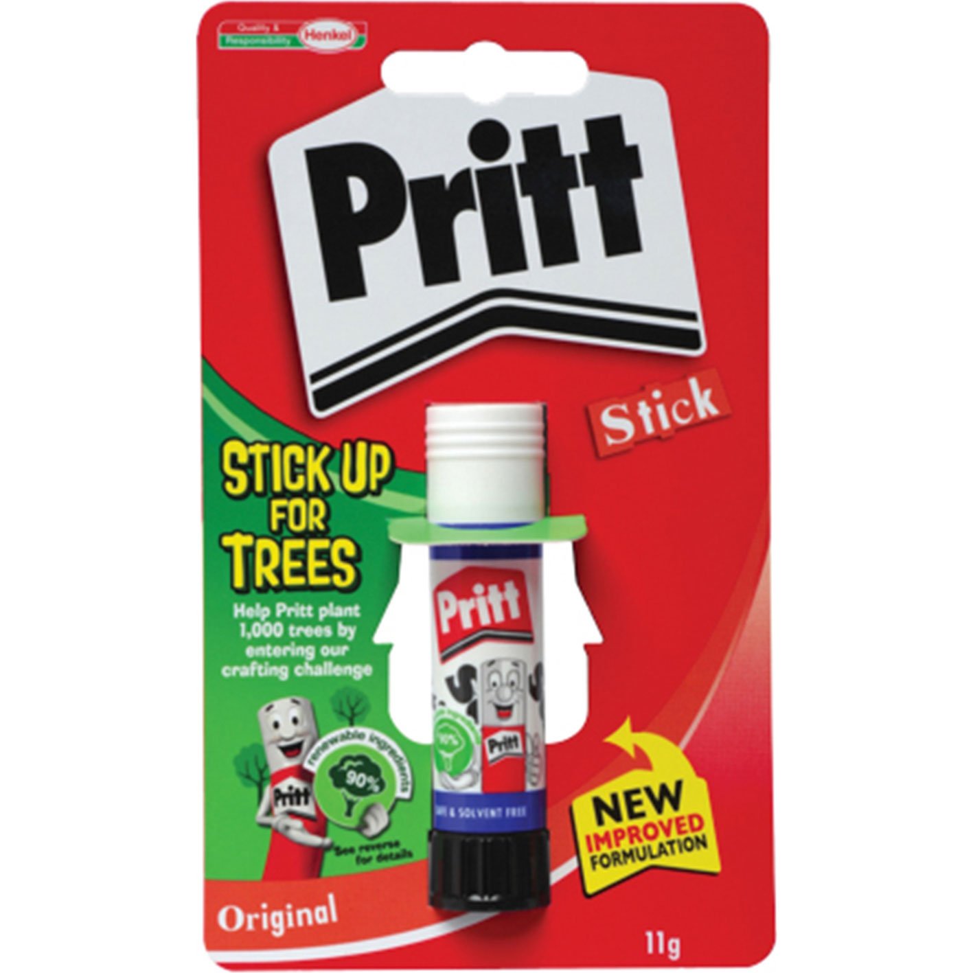PrittGlue Stick, Safe & Child-Friendly Craft Glue for Arts & Crafts Activities, Strong-Hold adhesive for School & Office Supplies, 1x11g Pritt Stick