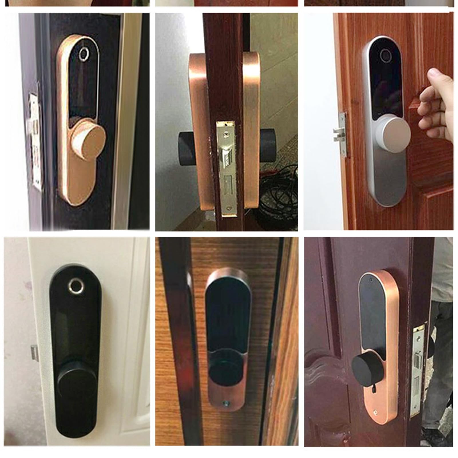 Fdit Bloqueo de Contraseña con Huella Digital con Control de Aplicación Bluetooth, Múltiples Métodos de Desbloqueo Seguros, Ideal para Puertas de Oficinas y Hoteles, Aleación de Zinc, Tamaño