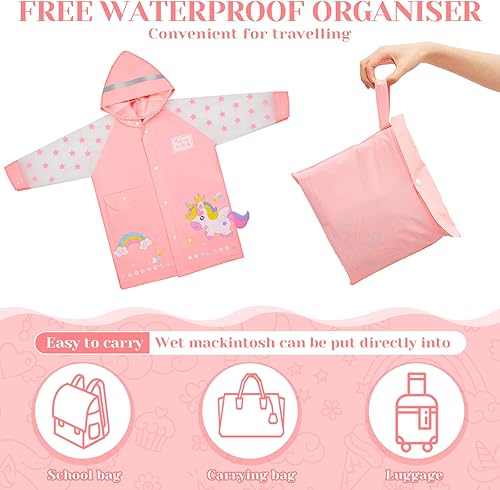 Vista 5 de Twistover Juego de 2 piezas de paraguas de burbujas transparentes de unicornio para niños y niñas de 5 a 8 años