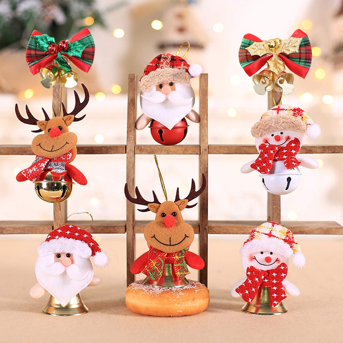 TATHIA Christmas Tree Doll Bell Ornament Decoration Christmas Tree Fireplace Door Table Decoration Christmas New Year