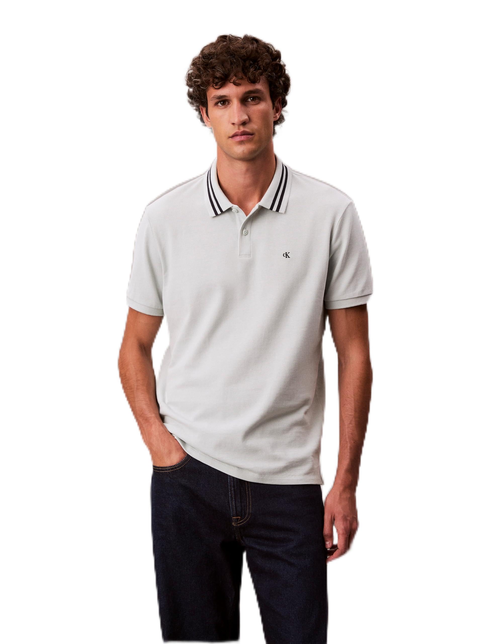 SS MONOGRAM PIQUE TIPPED POLO Polo T-shirt Erkek