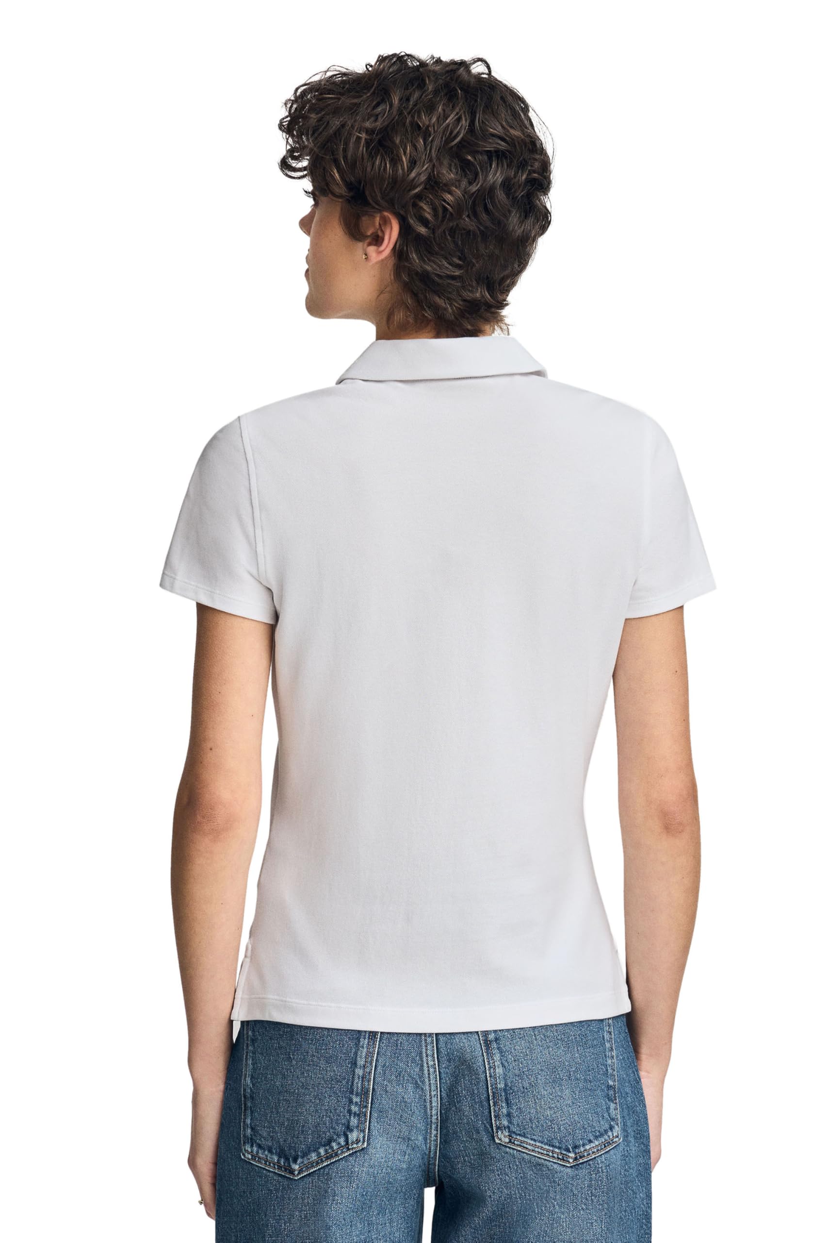 Polo Club Polo Femme à Cinq Boutons, avec Broderie 100% Coton