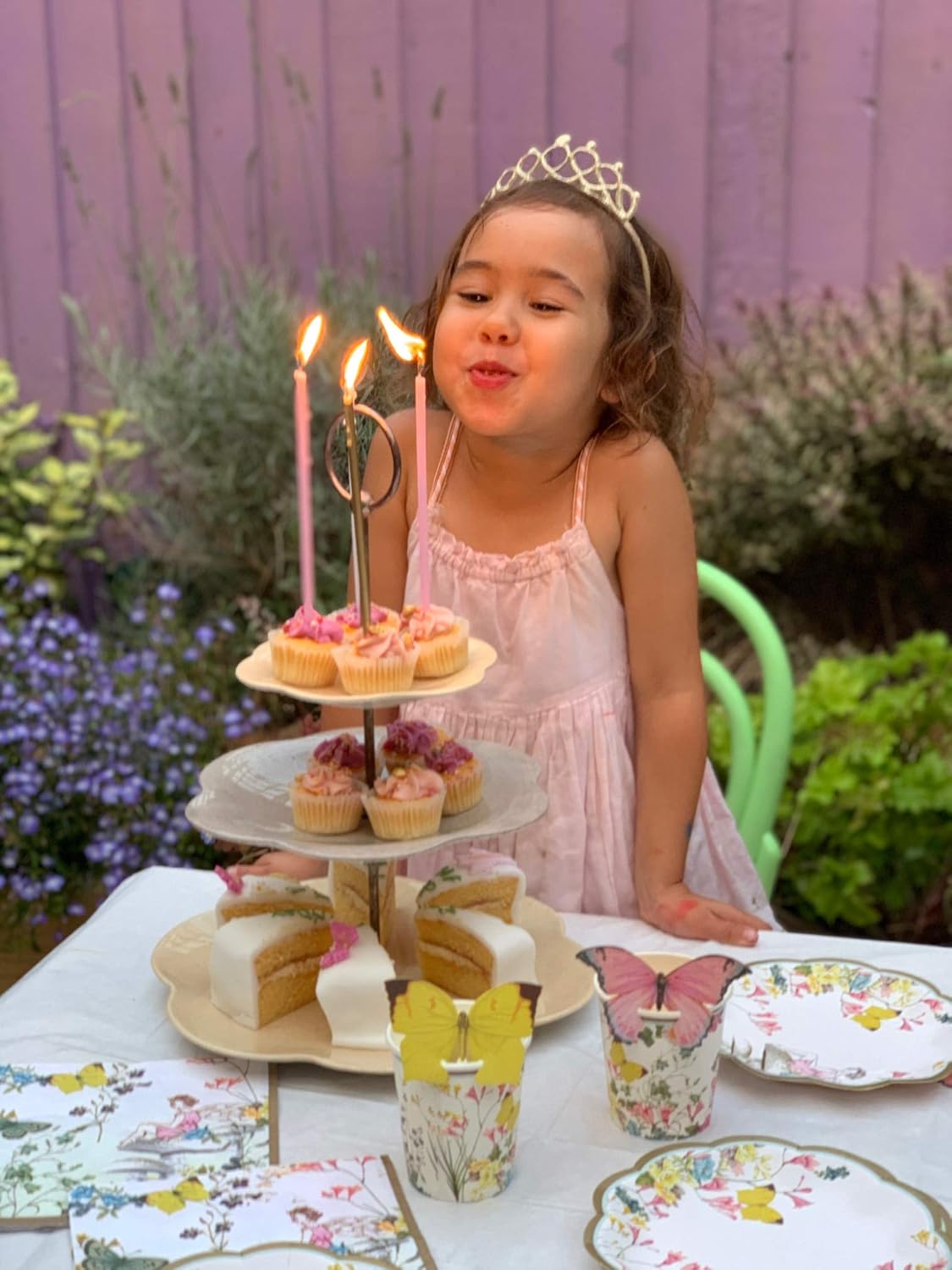 Talking Tables Tiara and Fairy Wand Set Perfect for Girls Birthday, Baby Shower, Bridal Shower, Pretty Princess Party, Fairy Party, Butterfly Party, Bachelorette Party, Halloween or Dress Up - Image 3