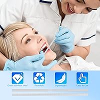 Vista 6 de Annhua Tira de lijado de dientes de grano medio de 0.157 in, tiras de lijado dental con partículas uniformes, tiras abrasivas dentales reutilizables