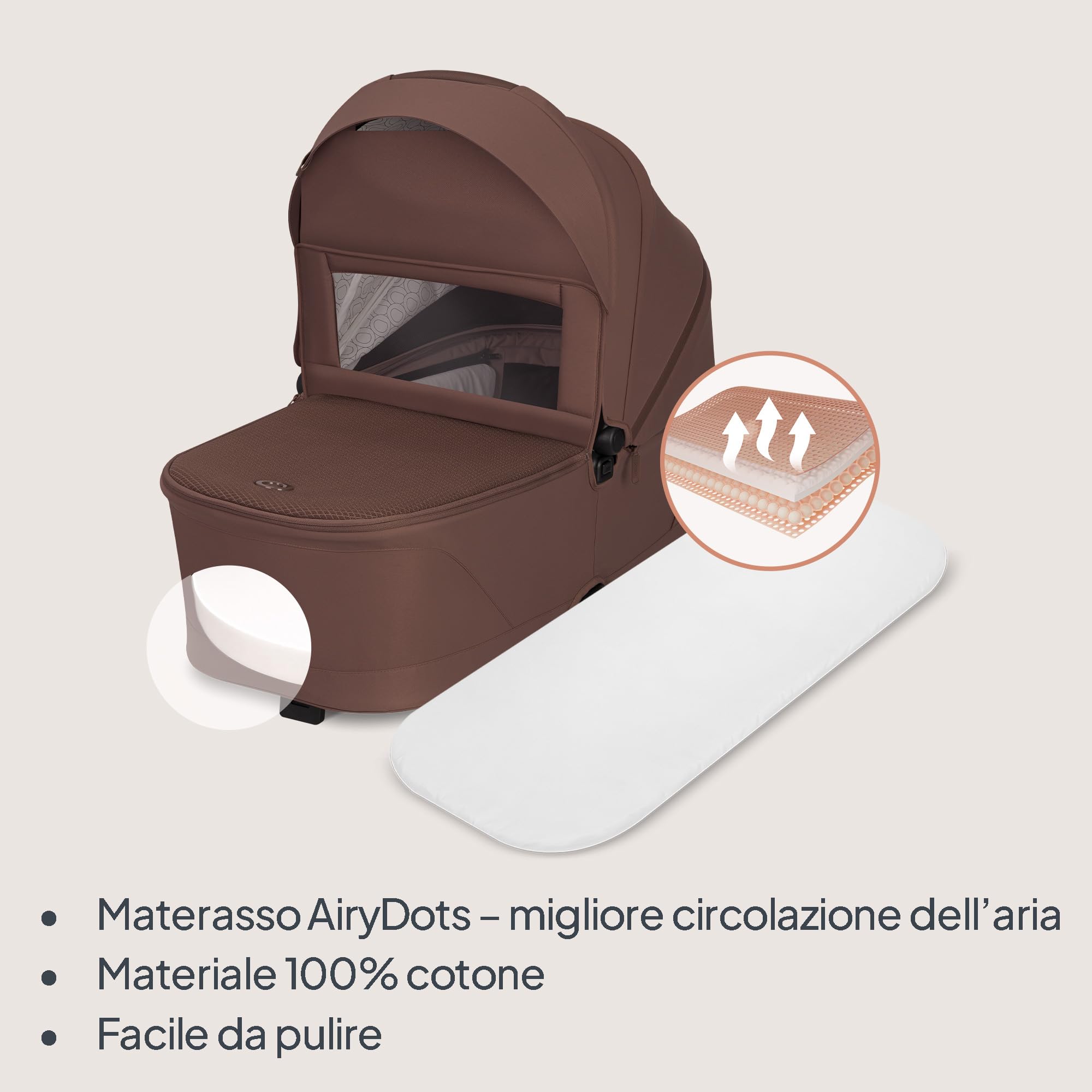 Lionelo Freya Trio Passeggino 3 in 1 per bambini 0-4 Anni/Fino a 22 kg | Navicella Pieghevole + Passeggino reversibile + Seggiolino Auto Ovetto I-Size 40-87 cm Sospensioni, Ruote PU, Capottina XXL