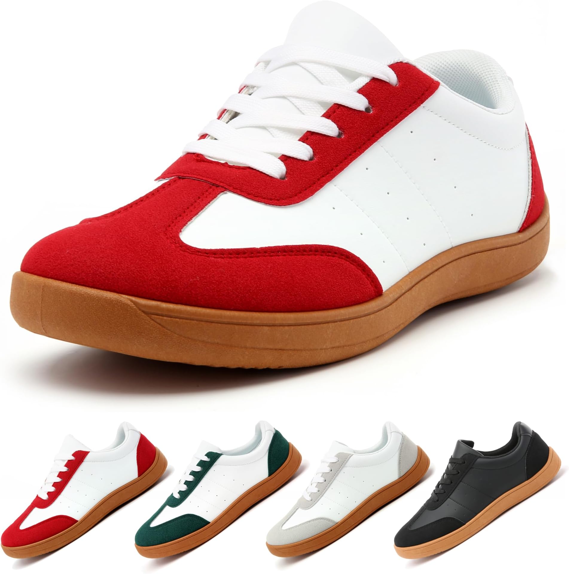 adidas red suede sneakers