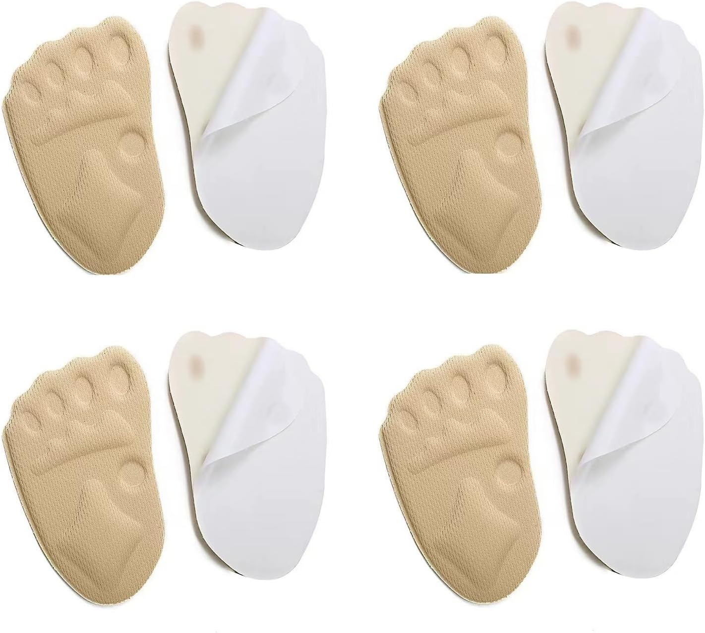 Ball of Foot Cushions, Forefoot Pads Stop Feet Sliding Forward, Women Metatarsal Pads, Non-Slip Weight Shifting Insoles Inserts for High Heel Shoes, Metatarsalgia Pain Relief (Khaki, 6 Pairs)