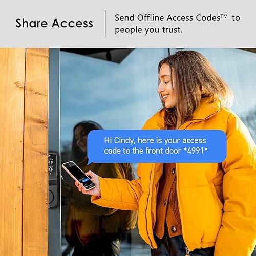 Miniatura 5 de Lockly Secure Plus, cerradura inteligente con tarjeta RFID, cerradura de puerta de entrada sin llave, cerraduras inteligentes para puerta delantera,