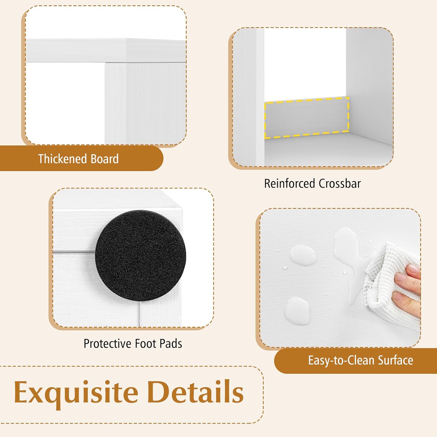 Tangkula 3-Cube Bookcase, 4-Tier Bookshelf with Open Compartments, Freestanding Cube Storage Organizer with Anti-Toppling Kits, Modern Display Shelf for Living Room, Study (1, White, 3-Cube)