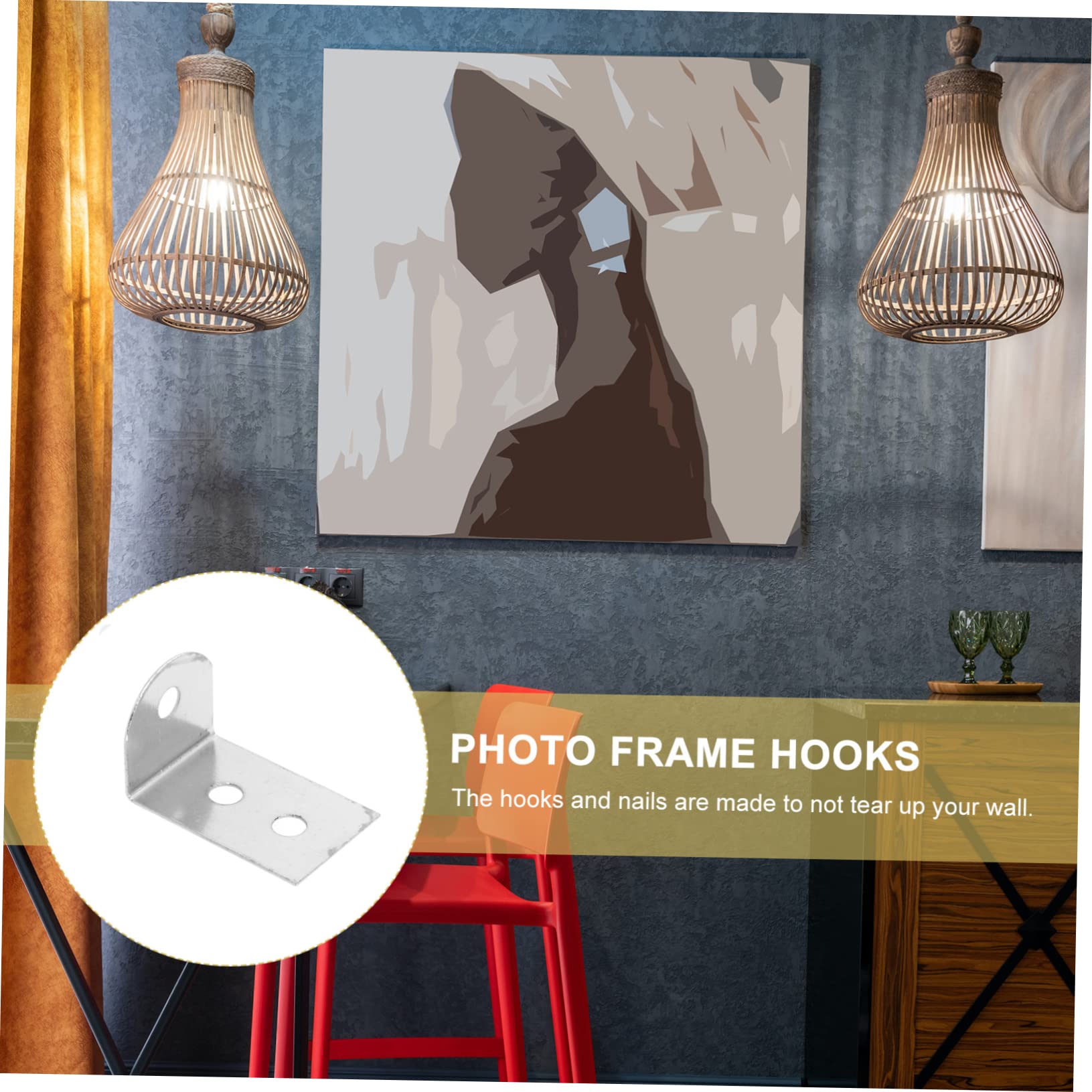 BUTIFULSIC Triangular Support Brackets 100pcs Stainless Steel Corner Bracket Home Corner Brace for Photo Shelf