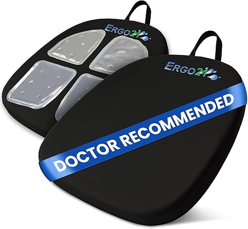 Ergo21 Cojín de asiento de viaje para avión, automóvil, camión, vuelos largos y conducción | Accesorios de viaje imprescindibles para viajes largos