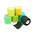 FriCARE Self Adhesive Bandage Wrap, Medical Tape in First Aid Kit, Cohesive Bandages for Wounds Sport Vet, 2 Inches X 5 Yards 6 Rolls, Lush