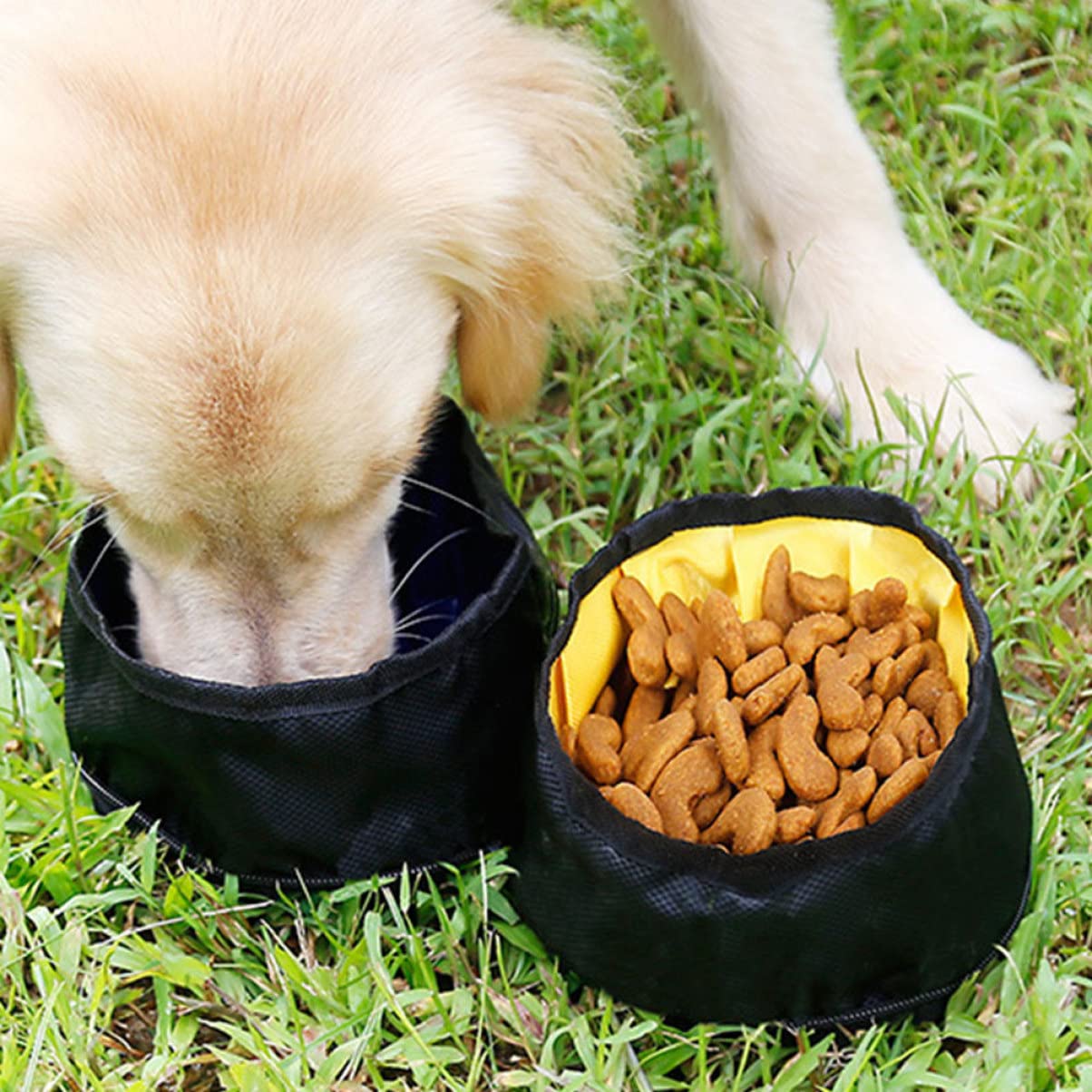 INOOMP 2 Pz Prodotti per animali tazza per l'alimentazione dell'acqua ciotola da viaggio ciotole per cani ciotola per cani portatile ciotola per l'alimentazione dei gatti pieghevole