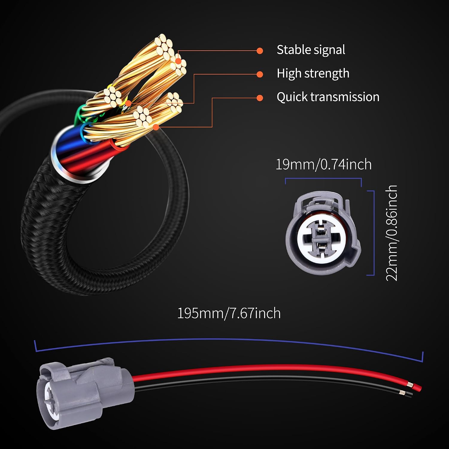 HiSport Coolant Temperature Switch Oil Pressure Sensor Connector Pigtail Compatible with Honda Civic Prelude Accord B/D/H/F Engines VTEC
