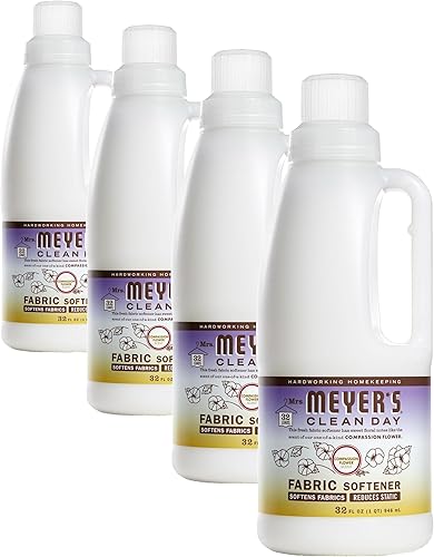 Miniatura 13 de MRS. MEYER'S CLEAN DAY Suavizante líquido para telas, infundido con aceites esenciales, sin parabenos, madreselva, 32 onzas (32 cargas)