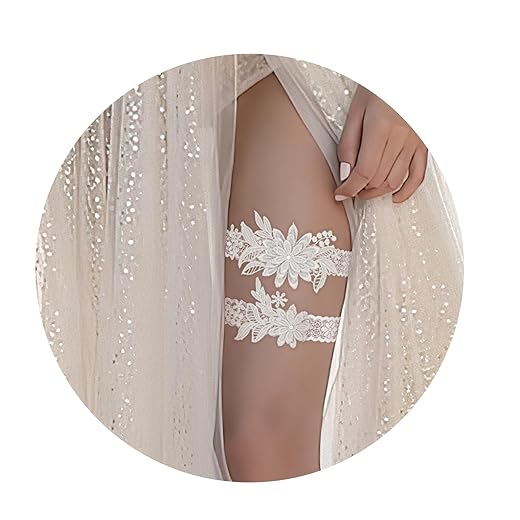 Garters for Bride Wedding Garter for Bride Accessories Wedding Day Essentials Toss and Keep Lace Thigh Garter Set