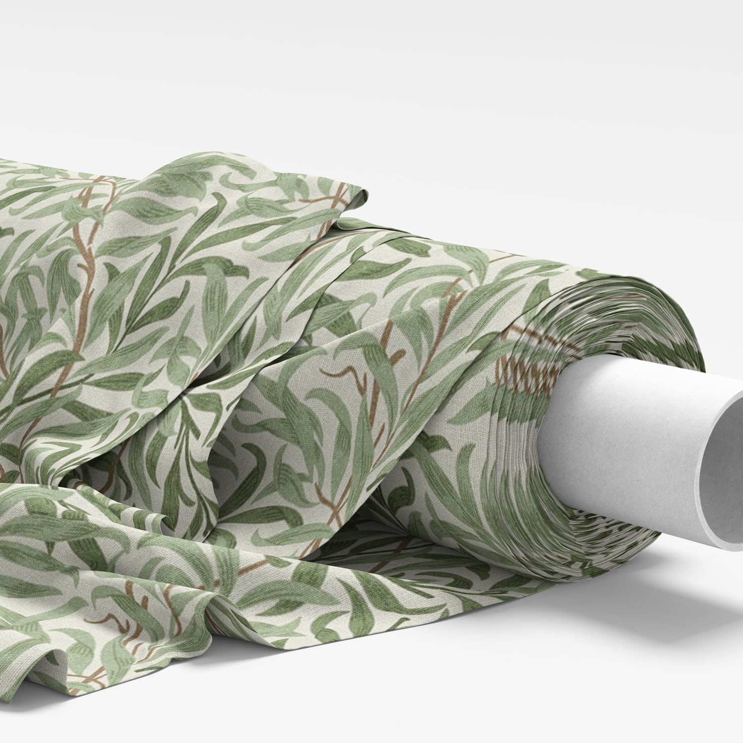 Glamour Secrets Willow Bough Sage William Morris Upholstery Fabric - 100% Cotton Canvas - Curtain Cushion Material (Willow Bough Sage)