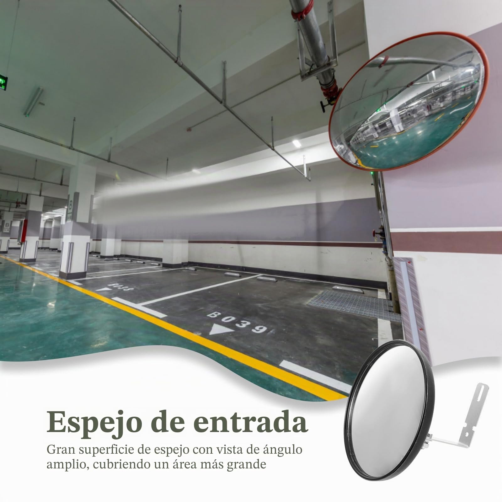 Espejos Exteriores Espejo Seguridad Para Tráfico Gran Angular Garaje Convexo Punto Ciego Para Oficina Esquina Garaje Entrada s