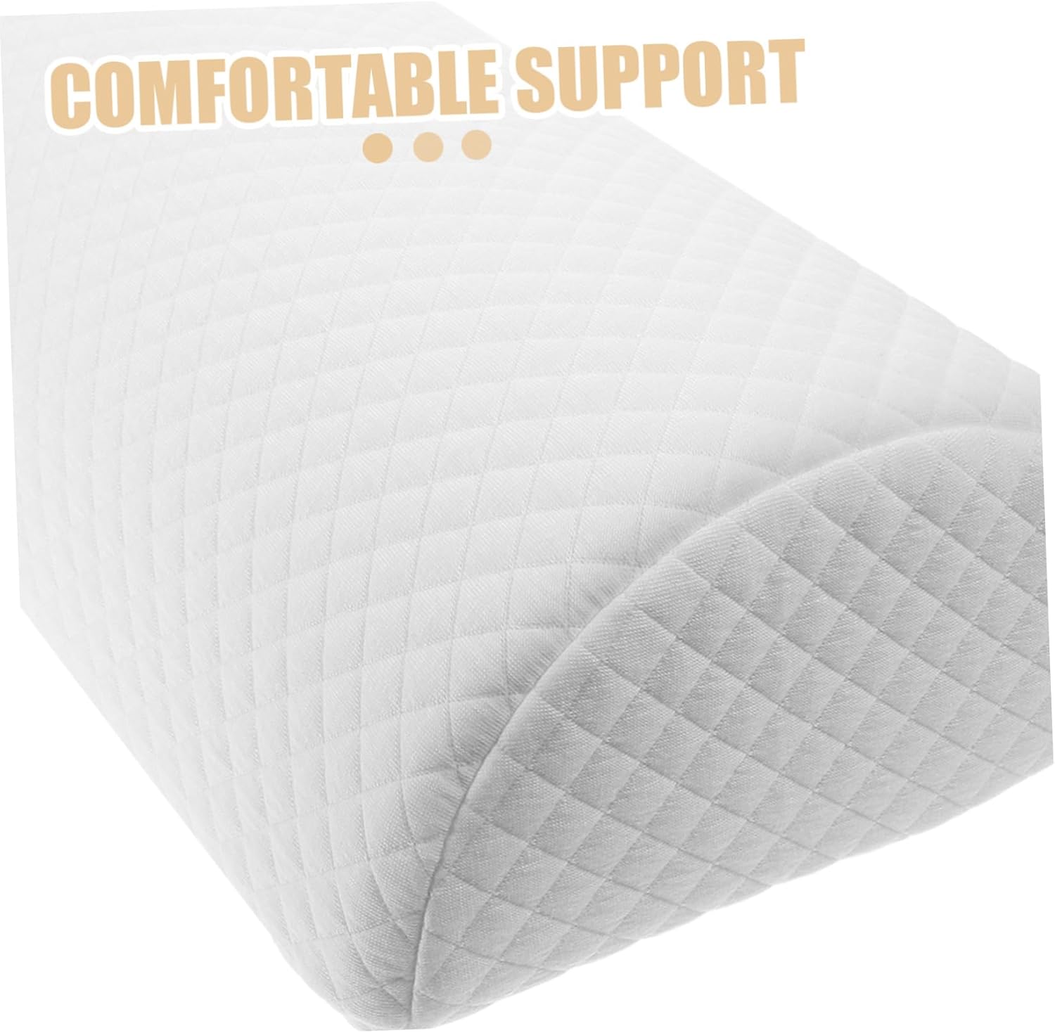 Cabilock Leg Bolster Pillow Semi Roll Cushion for Neck Back and Knee Support Slow Rebound Memory for Side Sleeping Alleviates Leg Fatigue