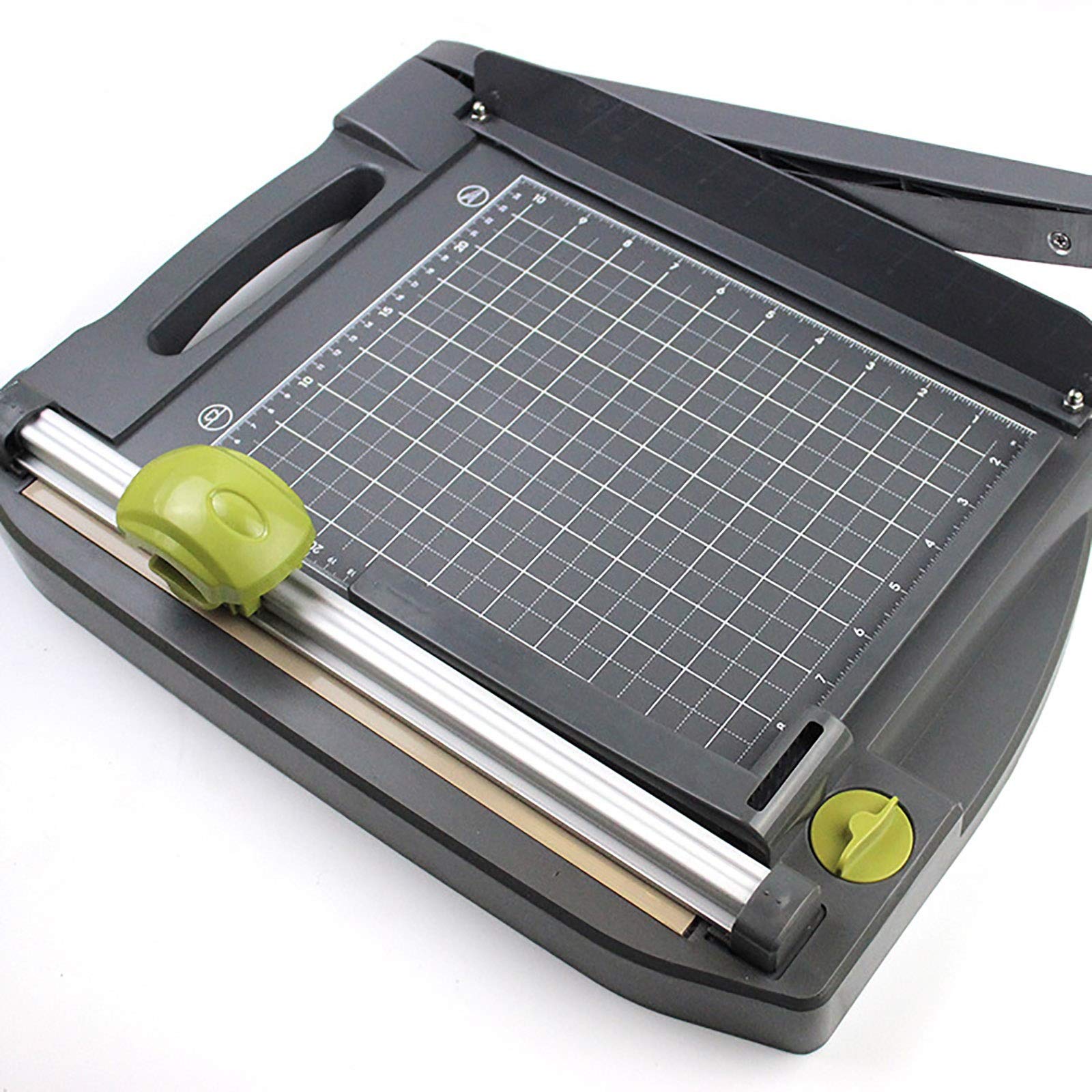 Papierschneider, Multifunktionaler Manueller Papierschneider, A4, Guillotine-Schneider, Papierschneider, Visitenkarten-, Karten-, Fotoschneider (Schwarz, 31 X 25,4 cm) (Schwarz, 31 X 25,4 cm)