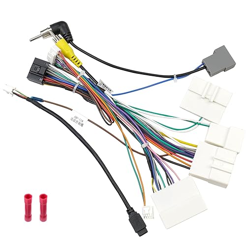 Miniatura 7 de Jayubien Kit de arnés de cableado de radio de repuesto para Nissan Murano Pathfinder Xterra Altima X-Trail Rogue 16Pin ISO Adaptador estéreo de
