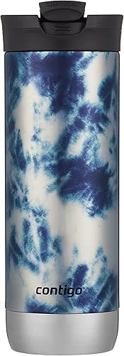 Miniatura 4 de Contigo Huron - Taza de viaje de acero inoxidable aislada con tapa SnapSeel 20 onzas paquete de 2 lavado de maíz azul y ácido