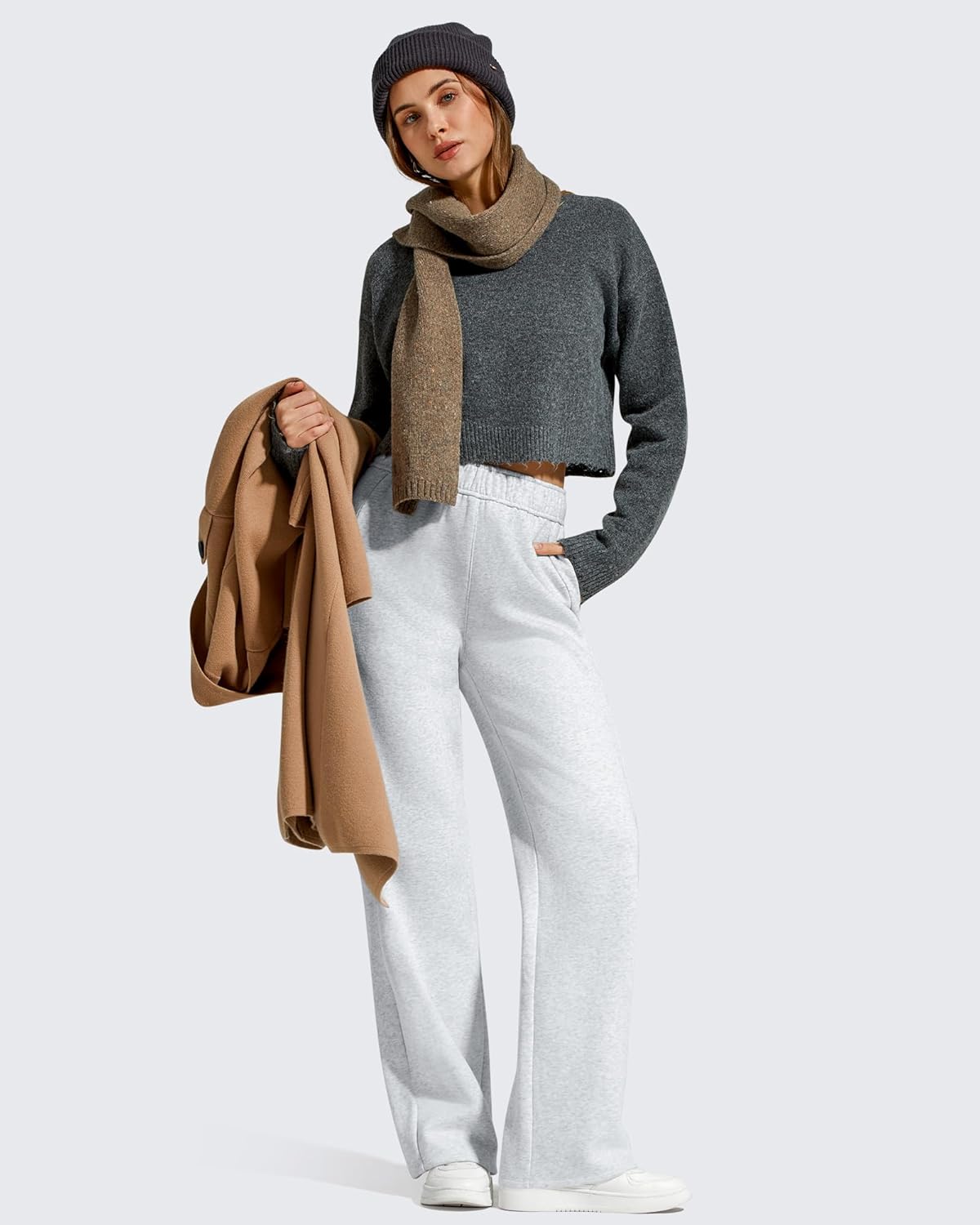 G4Free Flurrylux Women's Fleece Lined Straight Leg Sweatpants Cotton Warm Lounge Pants with Pockets - Image 5