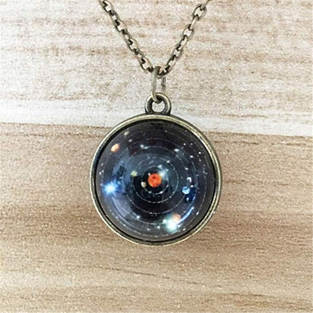 JczR.Y Eight Planets Necklace Pendant Double-sided Glass Ball Universe Galaxy Solar System Guardian Stars Necklace for Women - Image 6