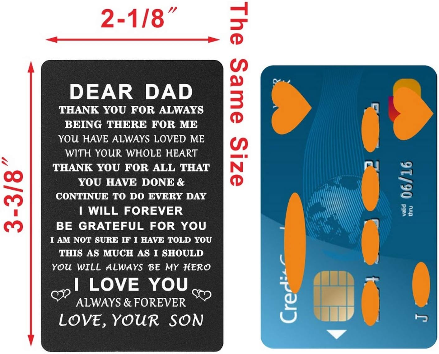 TGCNQ Father's Day Gifts for Dad from Son, Fathers Day Card for Dad, Wallet Card Insert - Image 5