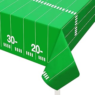 Football Tablecloth,2 Pack Football Table Cover(54â€x72â€) for Superbowl Decorations,Game Day,Tailgate Football Party