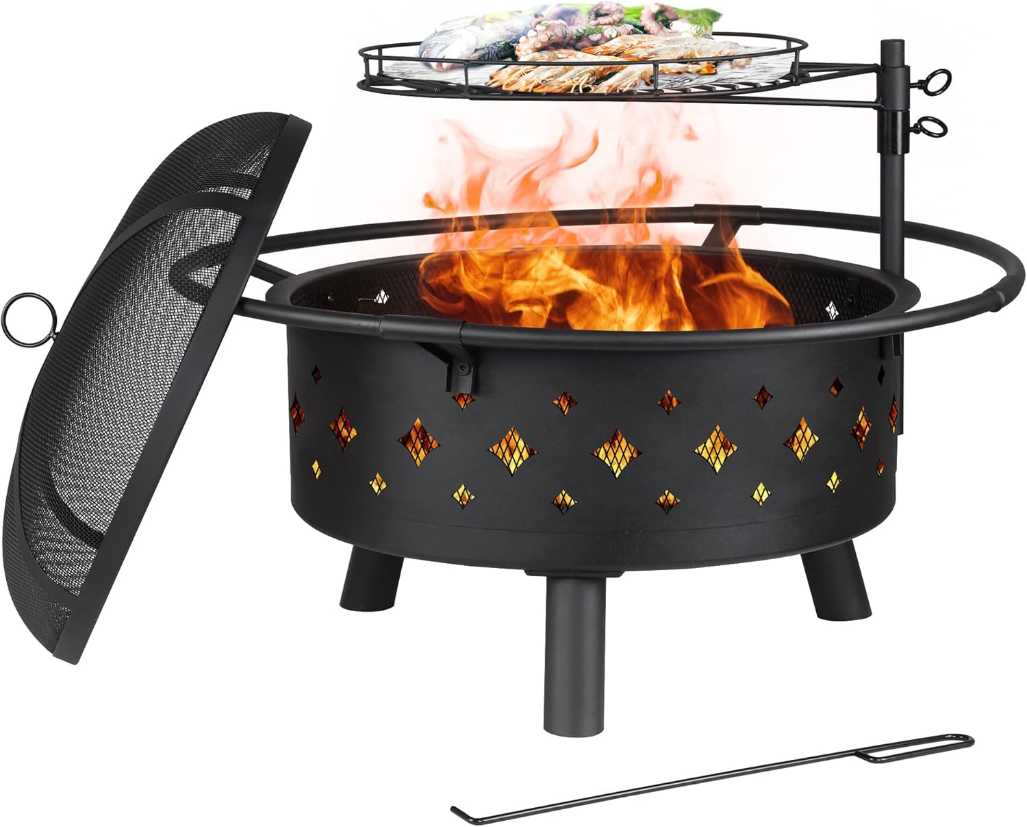 FUNBERRY Fire Pits for Outside,Outdoor Fire Pits with