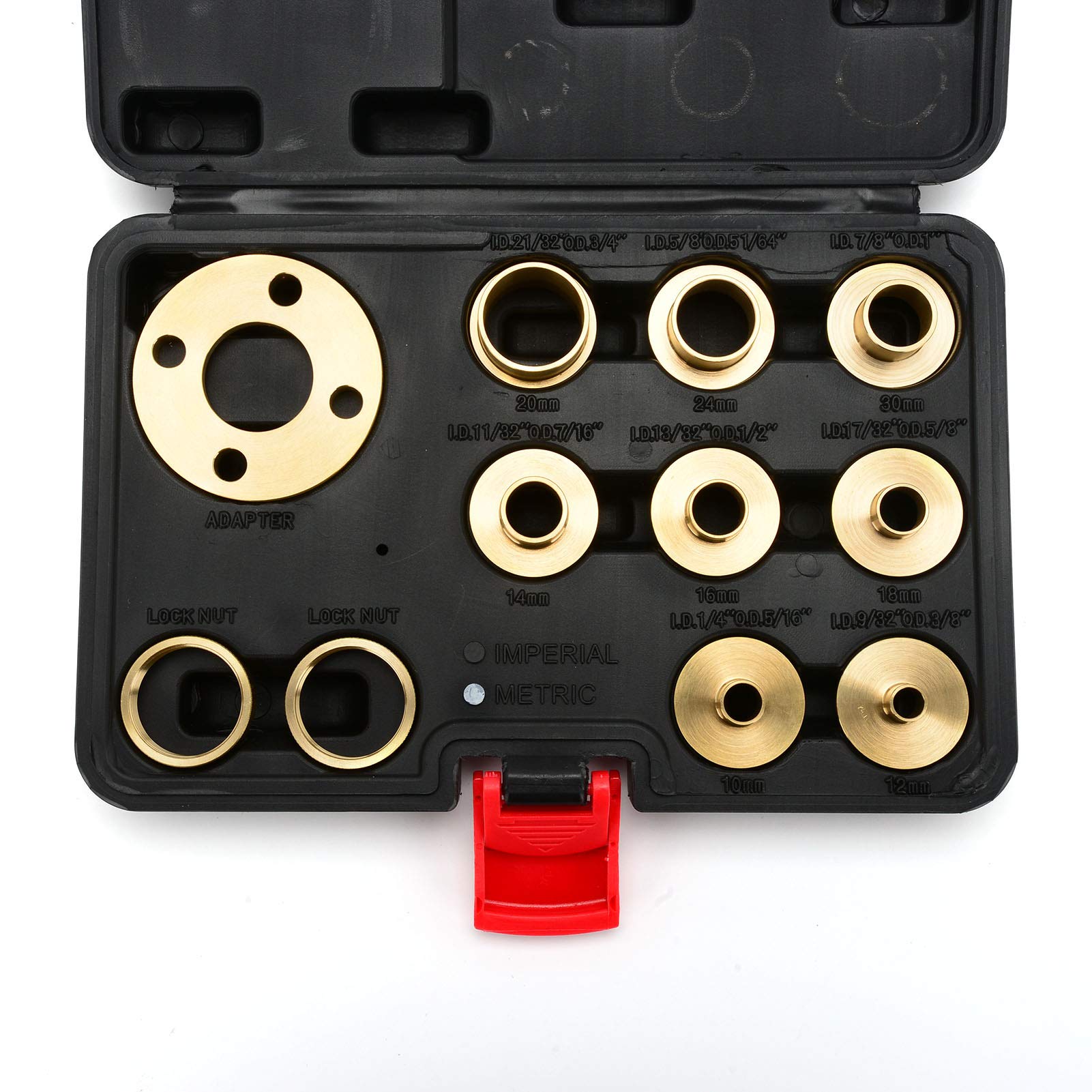 Shoze 10PCS Brass Router Boot Kits Solid Brass Template Guide Kit Cnc