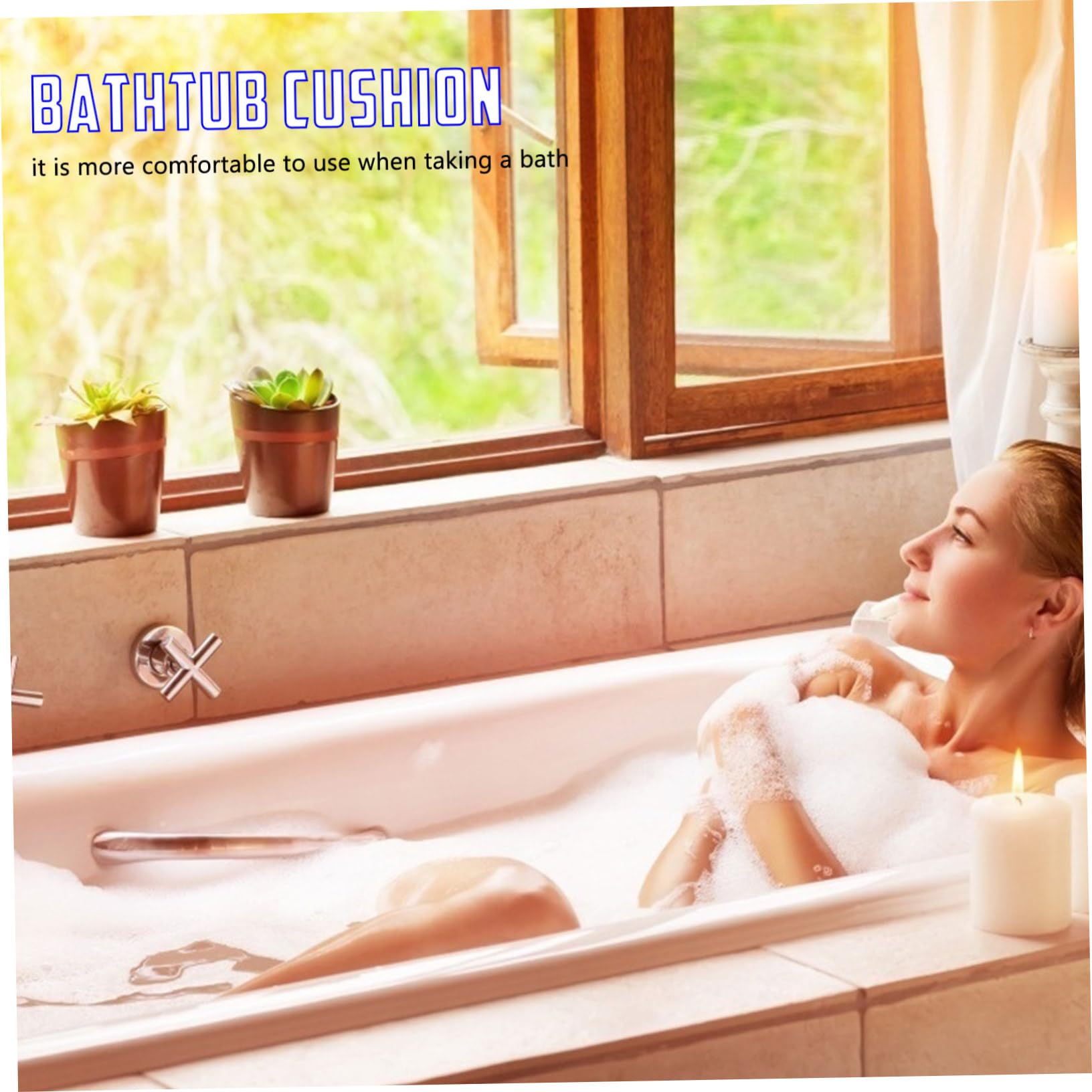 Veemoon Cuscino per Vasca da Bagno Ventosa Supporto per Testa e Collo Adatto Qualsiasi Forma di Vasca o Spa Realizzato in Materiale