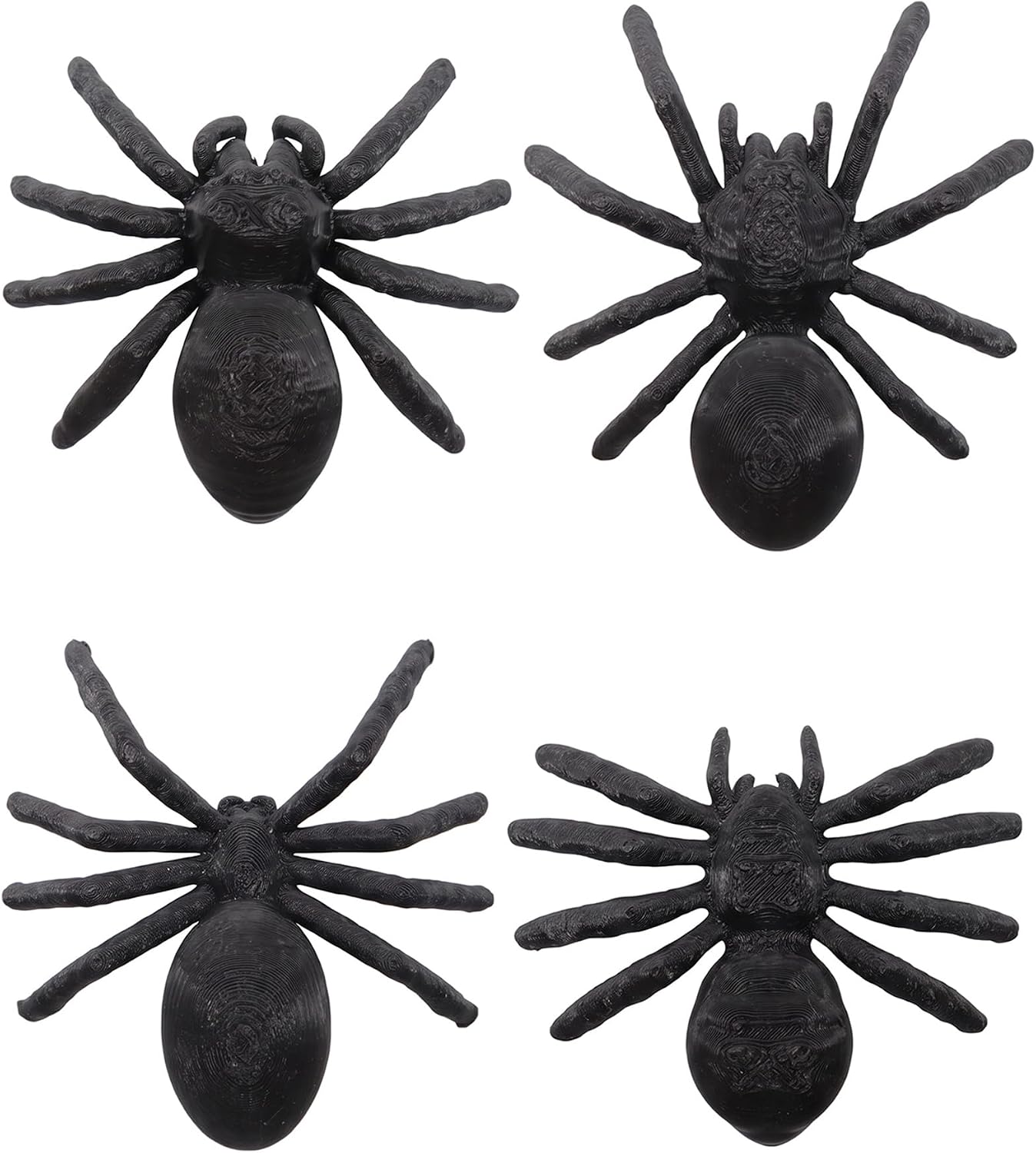4-Pack Realistic 3D Spider Fridge Magnet for Halloween Pranks Party