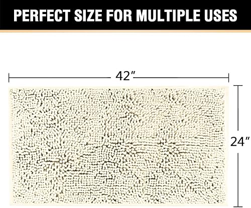 Miniatura 2 de H.VERSAILTEX - Tapete de microfibra de felpilla para el suelo del baño, ultrasuave, lavable, de secado rápido y absorción del agua, para el