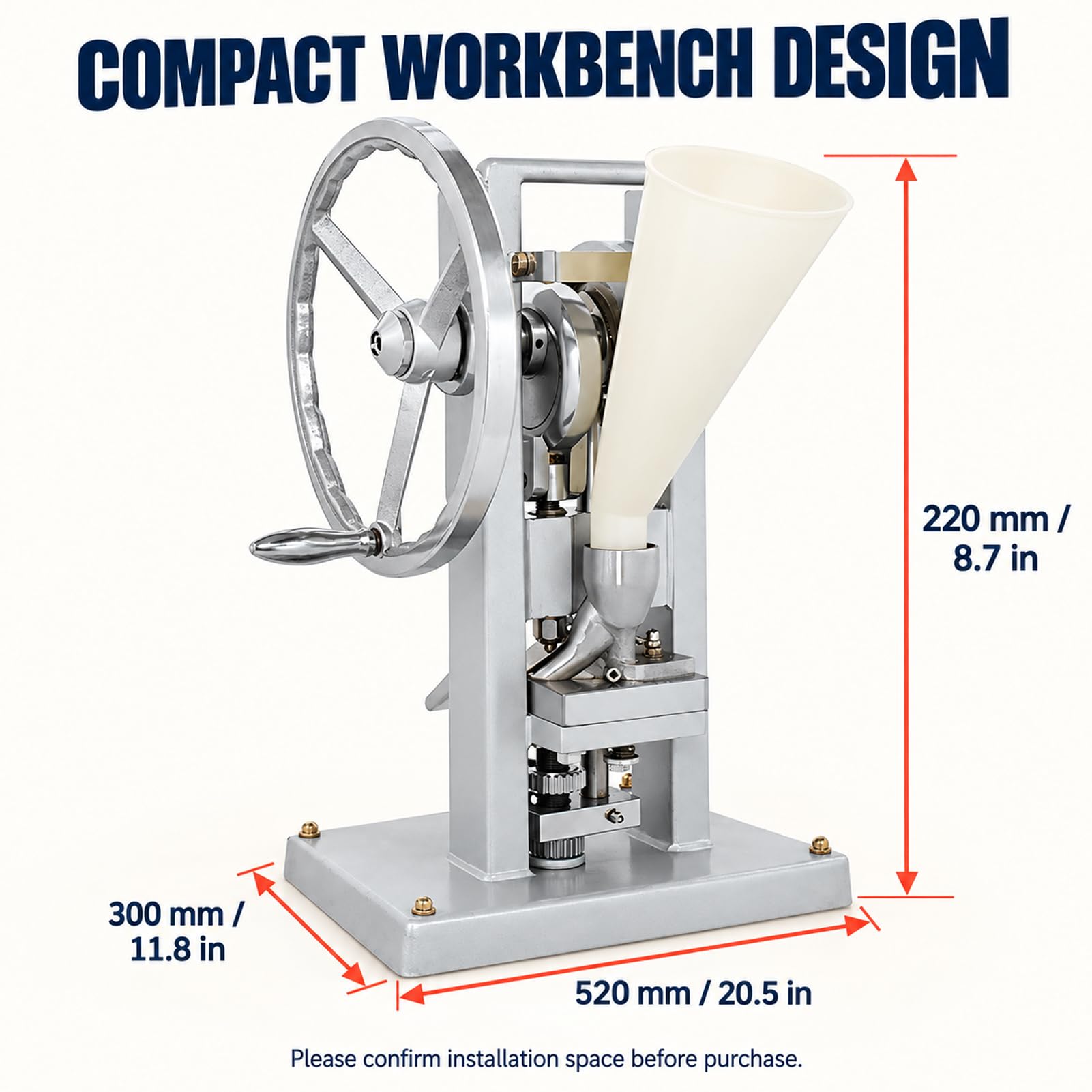 Presse Manuelle de Compression, Formage de Poudre à Manivelle