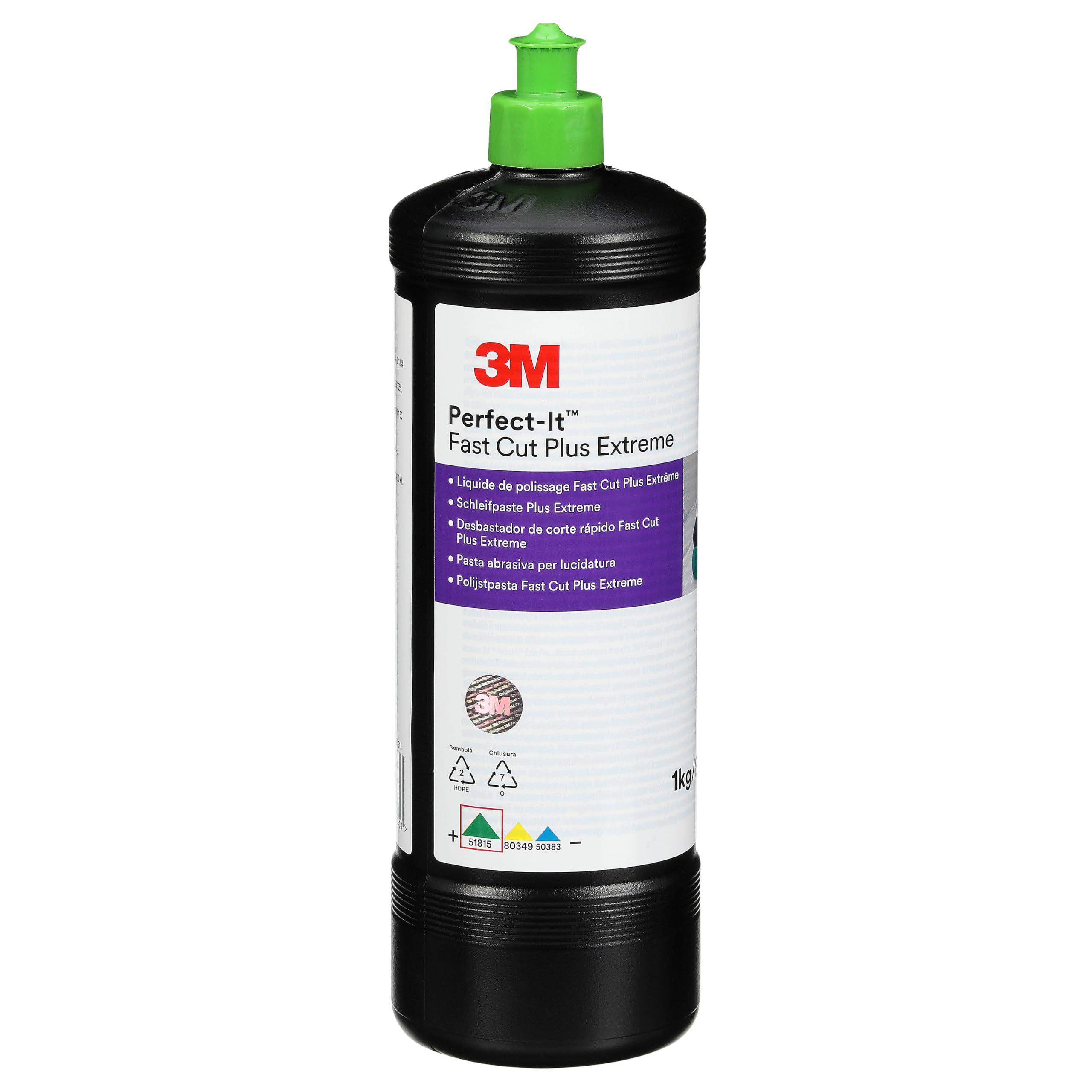 3M Perfect-it Fast Cut Plus Extreme 51815 - Pour la Polissage et la Restauration Automobile - Bouteille de 1 kg