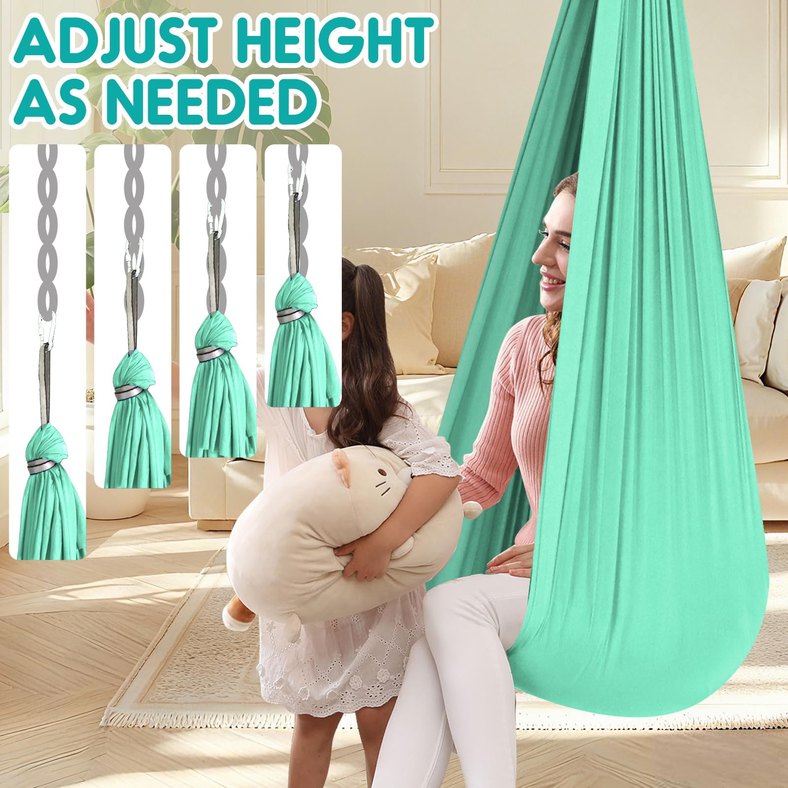 Chihee Aerial Yoga Hängematte Schaukel-Set,weiches, strapazierfähiges Gewebe Yoga-Stretching-Fitness-Schlinge Komplette Befestigungsausrüstung,für alle Fitness- und Bodybuilding-Level 280 x 150 cm