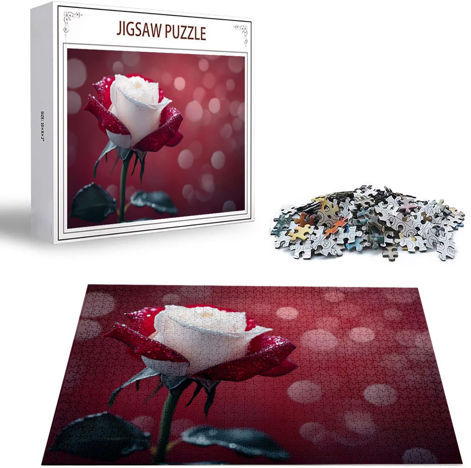 Puzzle 5000 Pezzi, 3 4 5 Anni Puzzle Rosa 6 7 8 Anni Giochi Educativi Sostenibili Con Motivi Per Adulti Da Gioco in Legno Di Alta Qualità Jigsaw Fiore per Gioco Familiare, 2026 Regalo Natale H-1997