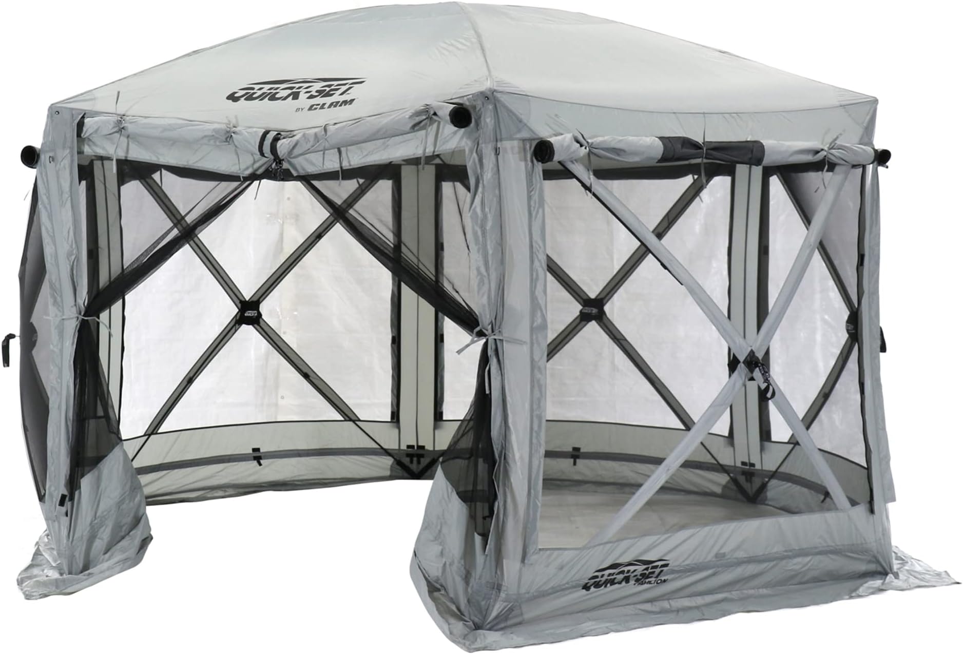 Quick-Set Portable Pop-Up Outdoor Camping Gazebo Screen Tent Canopy Shelter with Ground Stakes & Carry Bag, Green