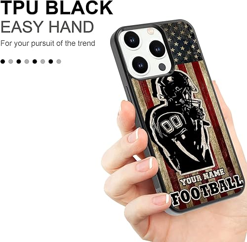 Miniatura 4 de Funda personalizada de fútbol con bandera de EE. UU., funda de teléfono personalizada de regalo de fútbol para iPhone 16 15 14 13 12 11 Pro Max