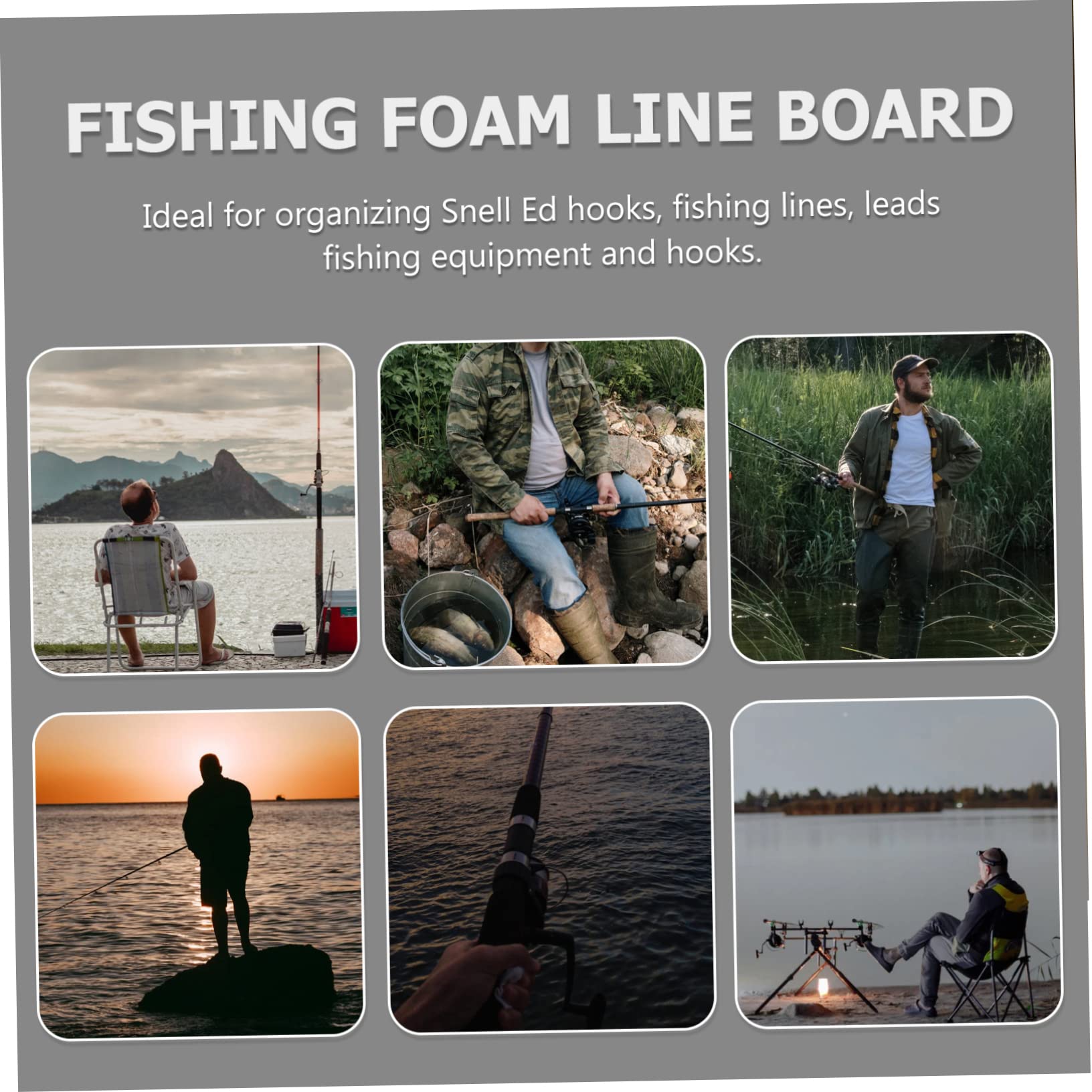 GRIRIW 10Pcs Fishing Line Winding Board Sponge Wrapped Fishing Line Spool Accessories for and Leader Storage Random Color