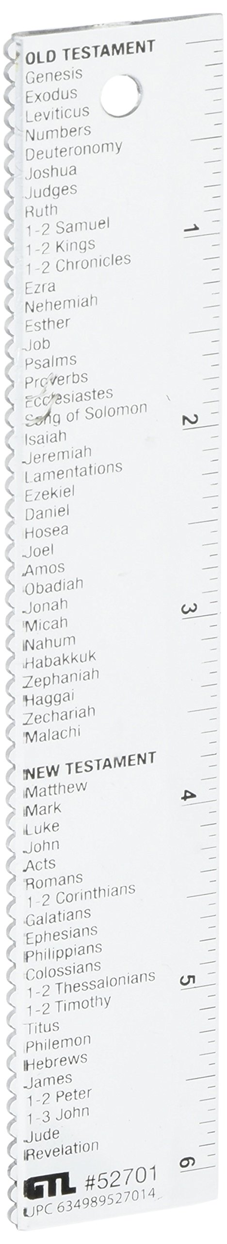 6" Straight-Edge Ruler with Books of The Bible