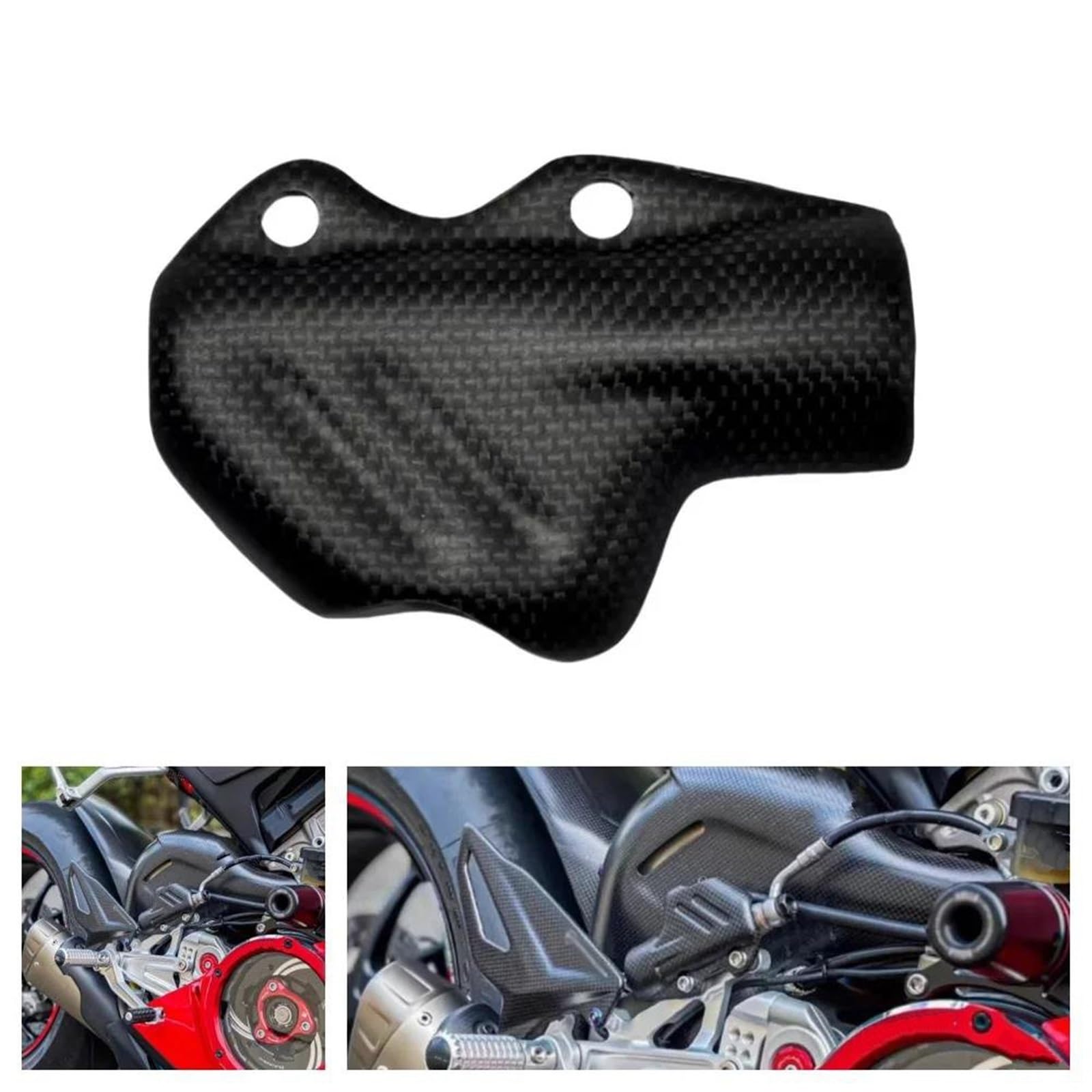 Capuchon De Protection Pompe Frein Arrière en Fibre Carbone pour Moto pour Ducati pour Streetfighter V4/V4S/SP 2020-2023(Matte)