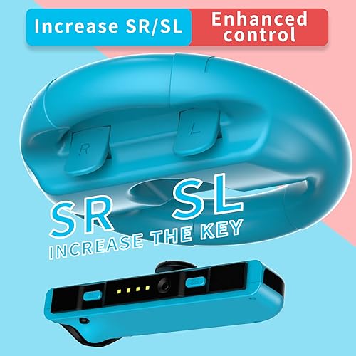 Miniatura 5 de TIZOPO 4 PCS Steering Wheel Compatible for Nintendo Switch Wheel, Family Sports Party Pack Accessories Compatible with Switch JoyCon Controllers, (1