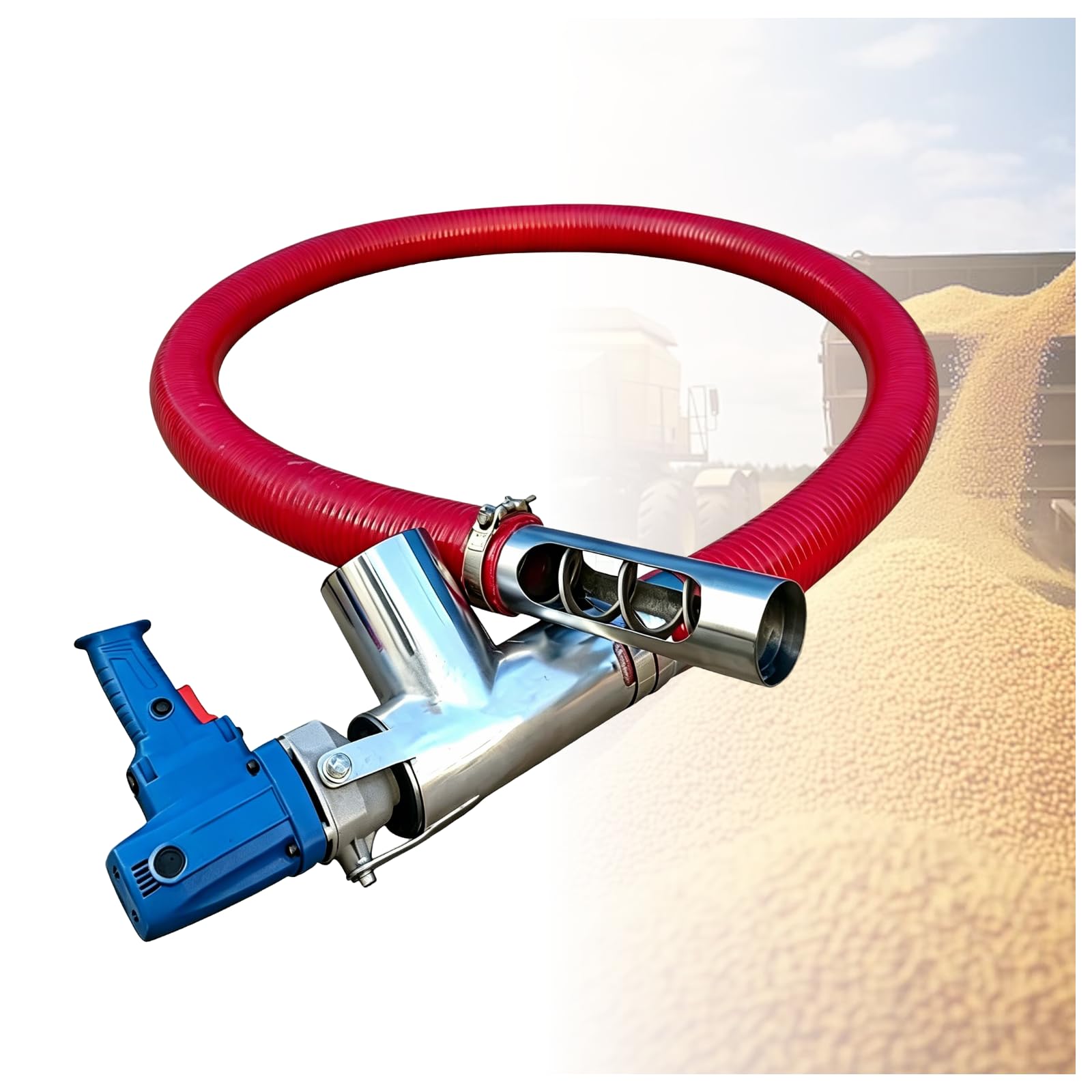 ZHENYUWANG Portable screw conveyor, 220V/50Hz