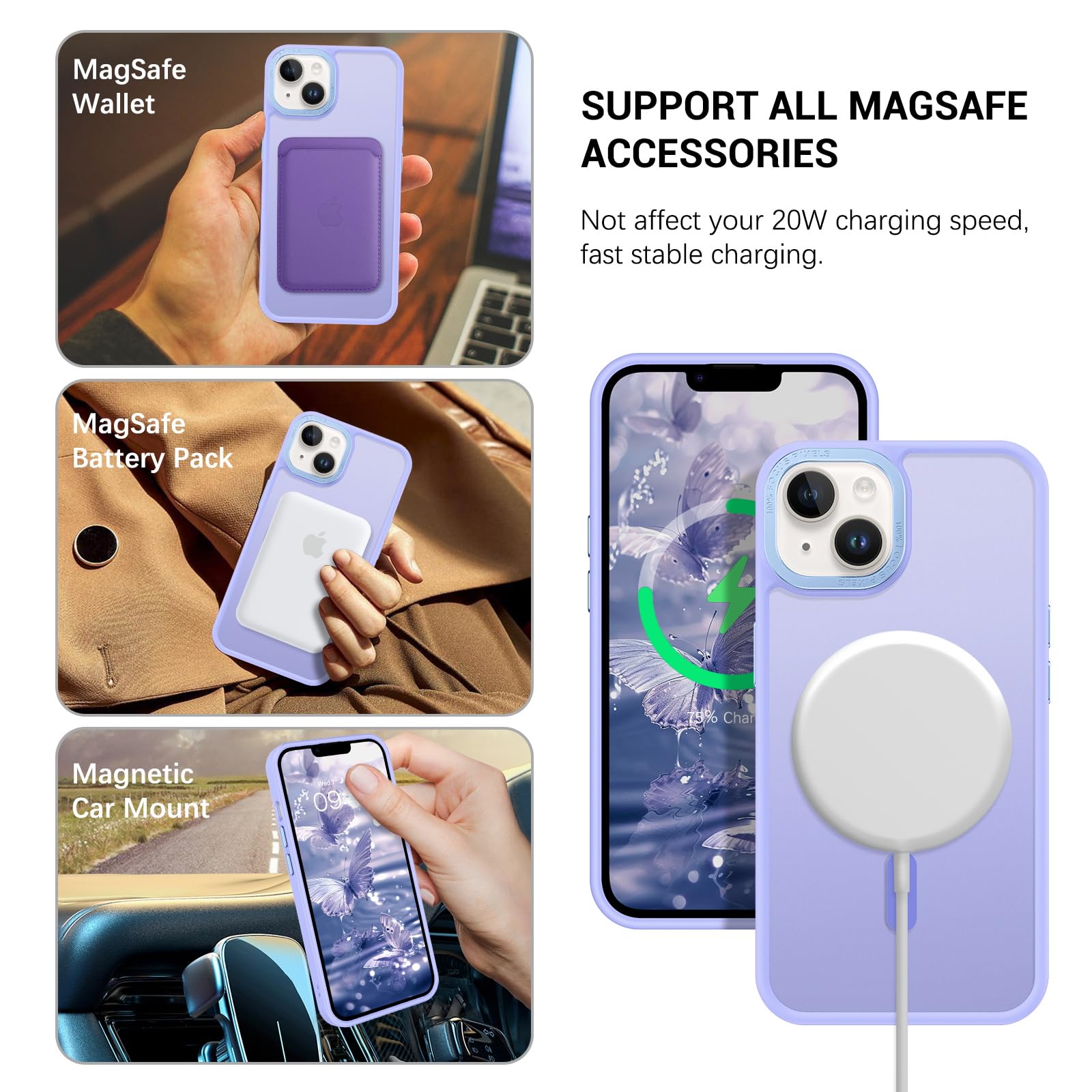 Coque Magnétique Mate Pour IPhone 16 (6,1 Pouces) - Compatible MagSafe, Protection Renforcée - Couleur Vin Rouge - 13
