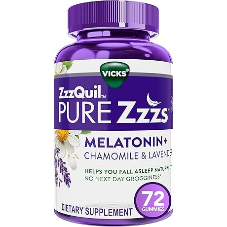 ZzzQuil Pure Zzzs Melatonin Sleep Aid Gummies: Natural Sleep Solution for a Restful Night