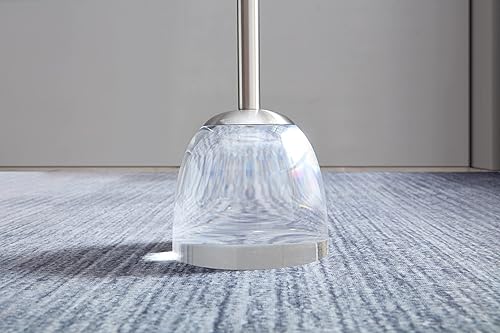 Miniatura 3 de Mesa auxiliar de acrílico transparente, mesa auxiliar para oficina, metal plateado, mesita de noche para sala de estar y dormitorio, fácil montaje,